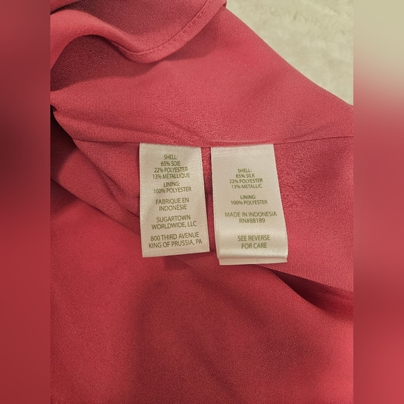 Lilly Pulitzer Sarahleigh One Shoulde Silk Top Blouse, Pink, Feminine, - Picture 11 of 11